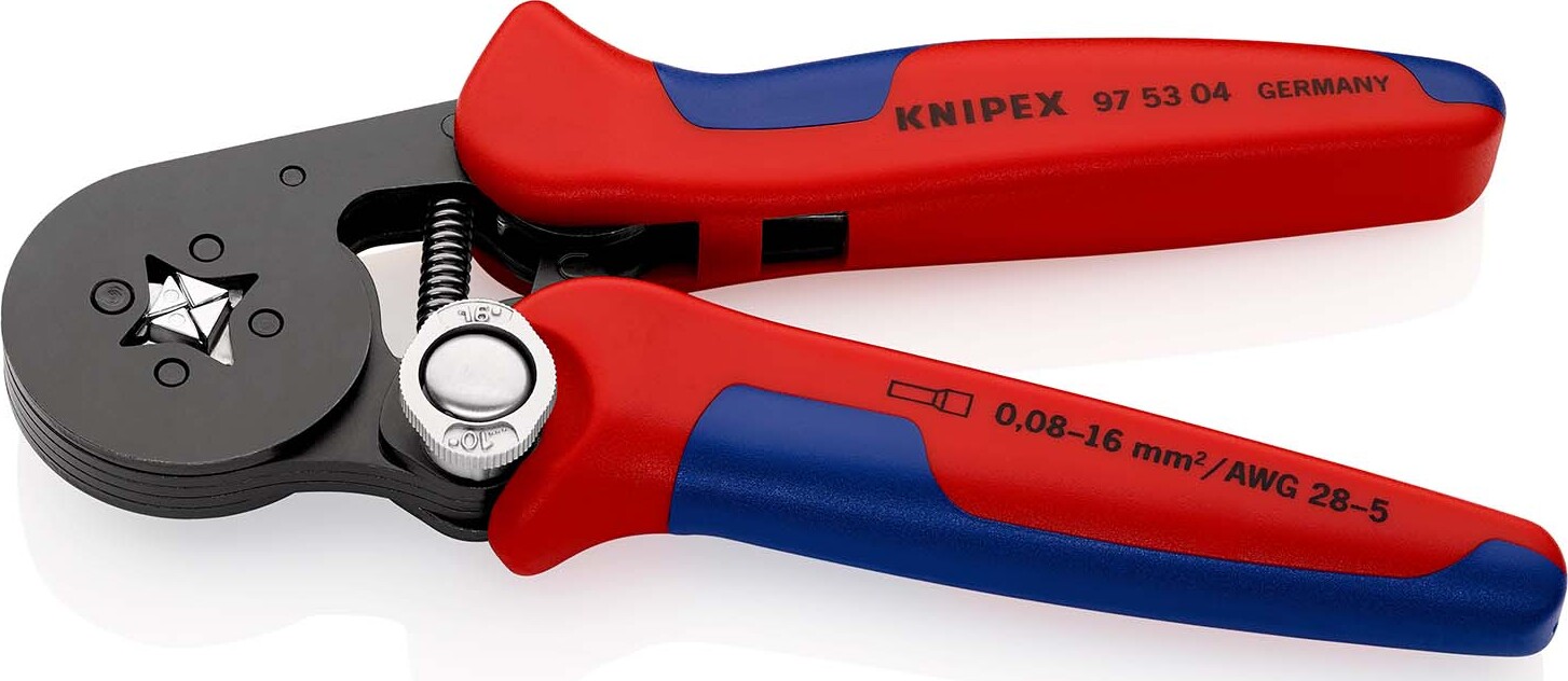 KNIPEX KNIPEX 97 53 04 Pince à sertir auto-ajustable pour embouts de câble  avec accès latéral avec gaines bi-matière brunie 180