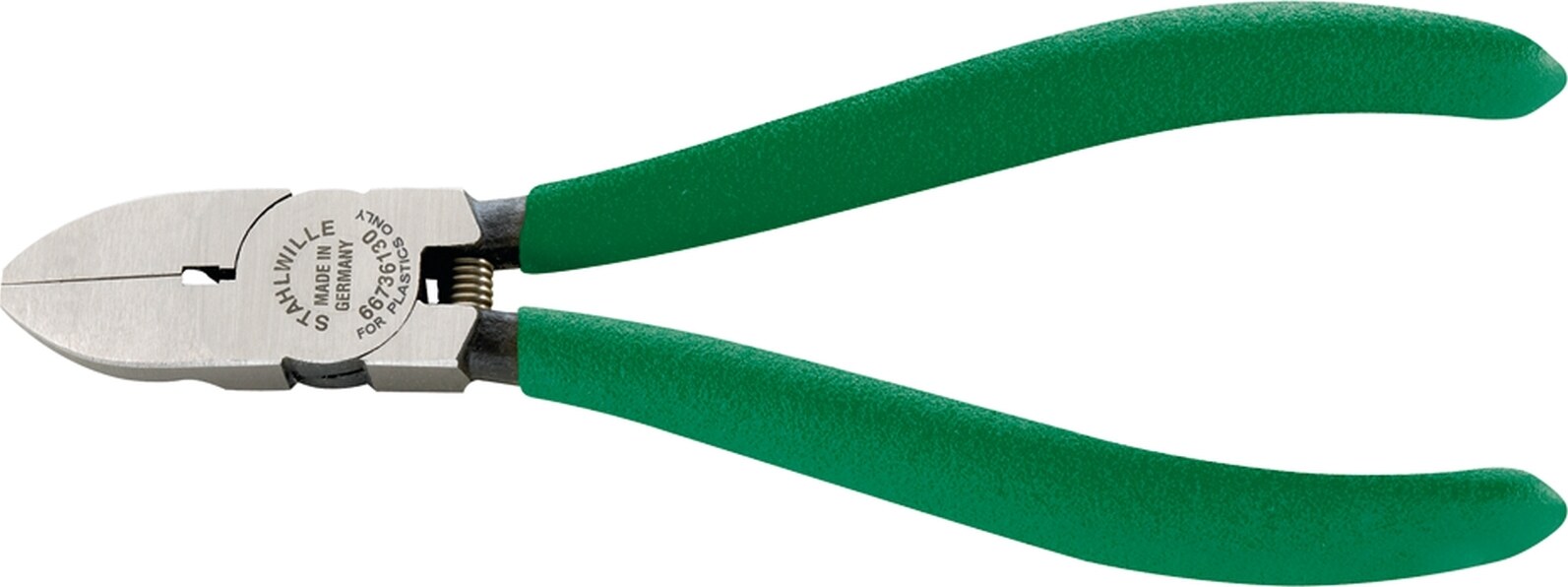 Stahlwille Plastic sidecutter full flush cutting L.145mm Head polished Handles dipcoated with