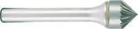 PROJAHN - SHOP PROJAHN Tungsten carbide rotary burr countersink 90° , shape K d1 6.0 mm, shank 6.0 mm cut 6 double cut -