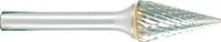 PROJAHN - SHOP PROJAHN Tungsten carbide rotary burr cone 28°, shape M d1 9.6 mm, shank 6.0 mm cut 6 double cut -